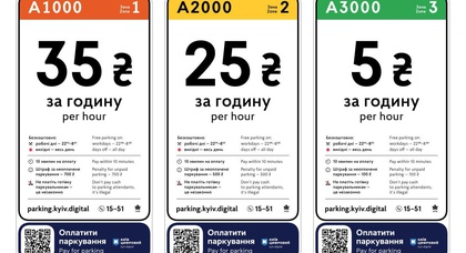 Стоимость парковки в центре Киева подняли в 3.5 раза