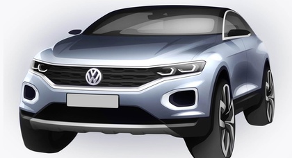Volkswagen показал дизайн субкомпактного кроссовера T-Roc  