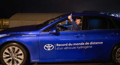 Новый рекорд: Toyota Mirai проехал свыше 1000 км на одной заправке водородом