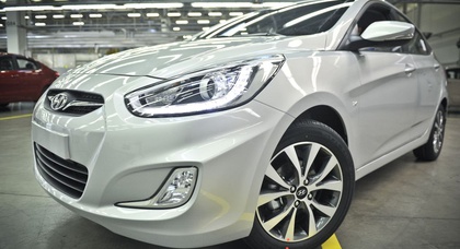 Hyundai Accent получил новые фары и диски