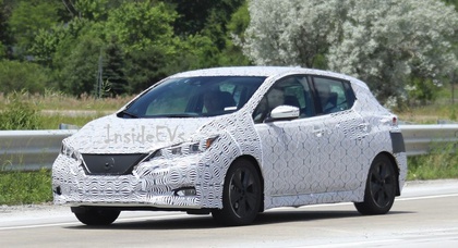 Nissan Leaf нового поколения замечен на тестах