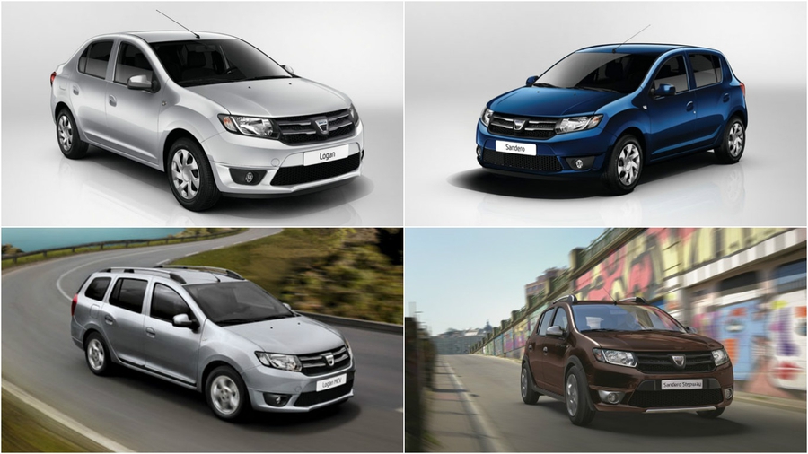 Dacia Logan, Logan MCV, Sandero и Sandero Stepway 2016 модельного года