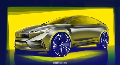Škoda показала первые изображения концептуального кроссовера Vision iV
