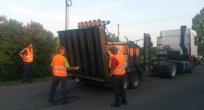 Киевавтодор испытал метод «микроволновки» в ремонте дорог