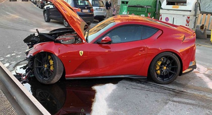 Автомойщик разбил Ferrari 812 Superfast футболиста «Дженоа». Спорткар стоил 300 тысяч евро