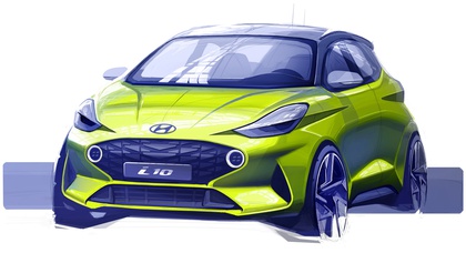 Компания Hyundai опубликовала первый эскиз нового i10 
