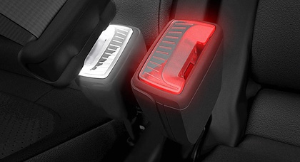 Škoda запатентовала LED подсветку замков ремней безопасности