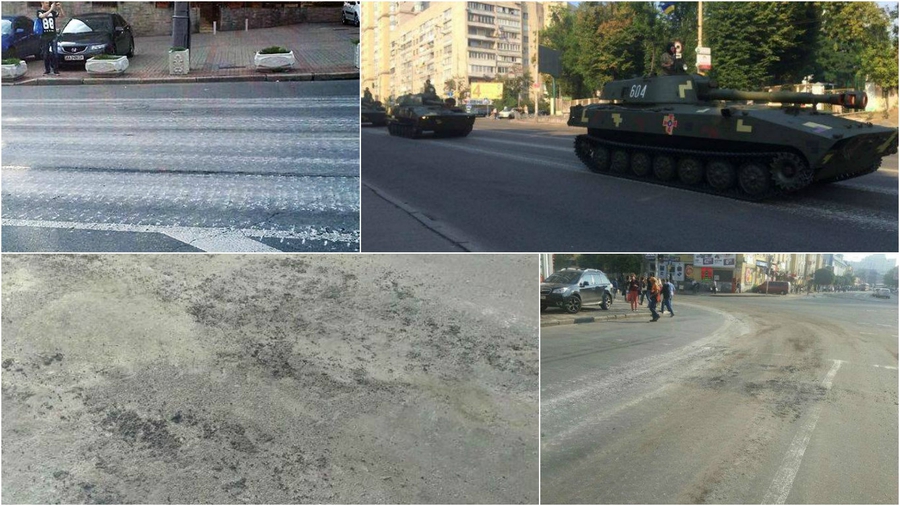 Дороги Киева после репетиции парада