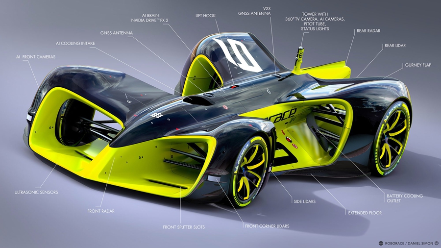 Предполагаемый дизайн беспилотных гоночных автомобилей серии RoboRace Предполагаемый дизайн беспилотных гоночных автомобилей