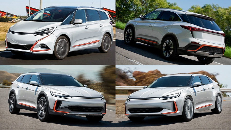 Изображения электромобилей WM Motor распространили китайские СМИ. На официальном сайте производителя пока отсутствует информация о дизайне и типах будущих моделей. WM Motor