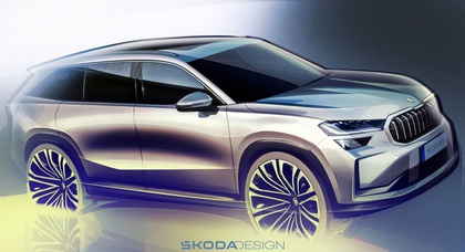 Škoda раскрыла дизайн кроссовера Kodiaq второго поколения