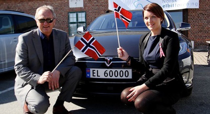 В Норвегии электромобили заняли рекордную долю рынка