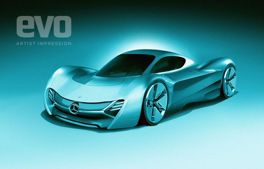 Предполагаемый внешний вид нового суперкара Mercedes-AMG от дизайнеров издания Evo