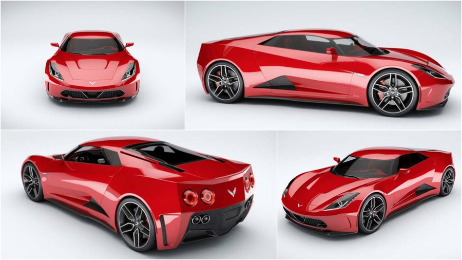 Предполагаемый дизайн Corvette C8