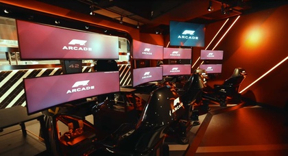 A Formula 1-style restaurant installed 69 full-motion racing simulators
