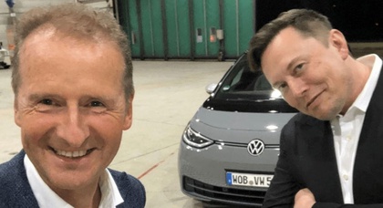 CEO Volkswagen Герберт Дисс и глава Tesla Илон Маск раскритиковали водородные автомобили