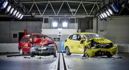 Euro NCAP сравнил в краш-тестах старый и современный хэтчбеки (видео)