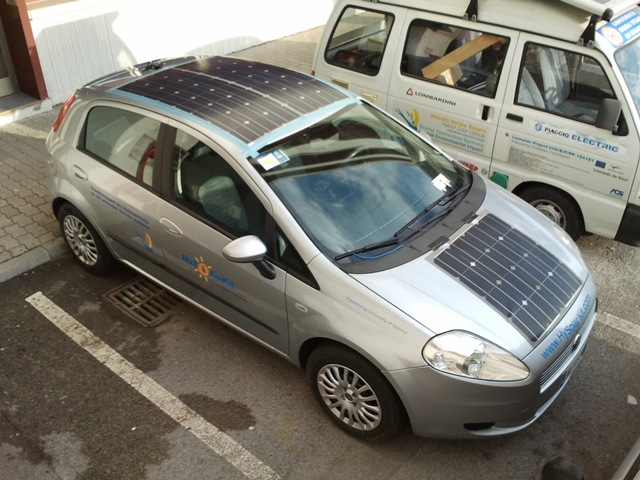 Итальянцы сделали из Fiat Punto гибрид на солнечных батареях