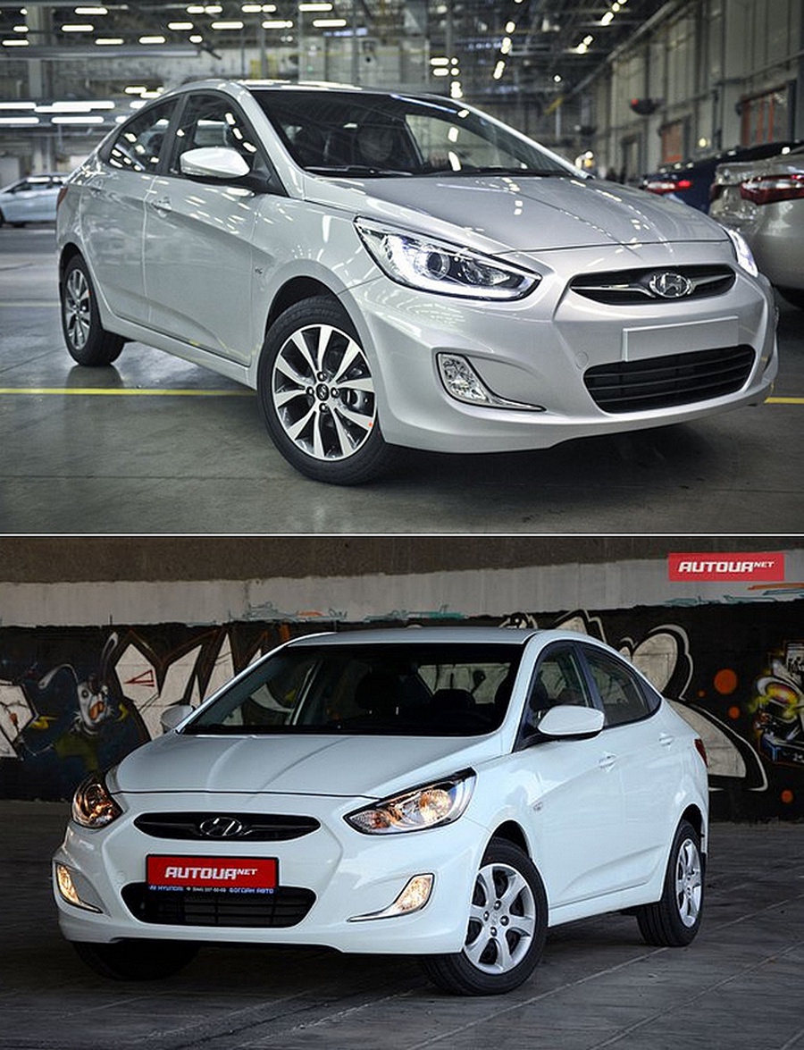 Hyundai Accent получил новые фары и диски