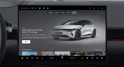 Zeekr adapts multimedia for Europe: series and TV in the car