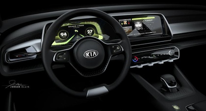 Kia рассекретила цифровую панель приборов концептуального премиум-кроссовера Telluride