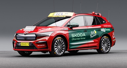 Skoda представила электрический "Красный автомобиль" для Tour de France