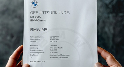 BMW launches €125 digital "Birth certificate" for vehicles