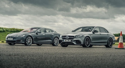 Tesla Model S сравнили в дрэге с Mercedes-AMG E63 S