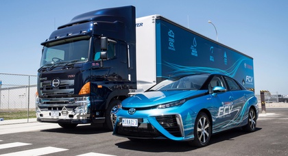 Toyota построила водородную заправку на базе дизельного грузовика