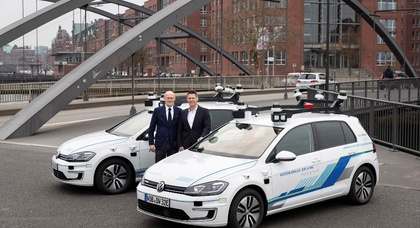 Volkswagen вывел беспилотники на улицы Гамбурга 