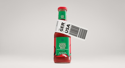 Volkswagen gave away free bottles of its Gewürz ketchup in the United States for the first time