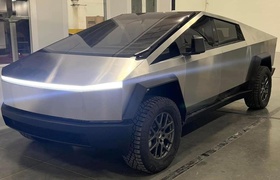 Drone Footage Reveals Tesla Cybertruck's Giant Windshield Wiper in Action