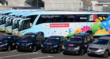 Корпорации KІА Motors торжественно передала автопарк для Чемпионата мира ФИФА 2014 в Бразилии!