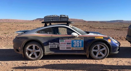La Porsche 911 Dakar a parcouru les 7 000 kilomètres du rallye dans la ville du même nom