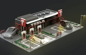 Tesla Supercharger Station Lego Set Could Become Official with Enough Votes