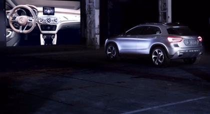 Mercedes-Benz GLA — проекторы в фарах и камеры на крыше (видео)