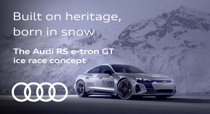 Audi Teases RS E-Tron GT Ice Race Concept Ahead of Debut