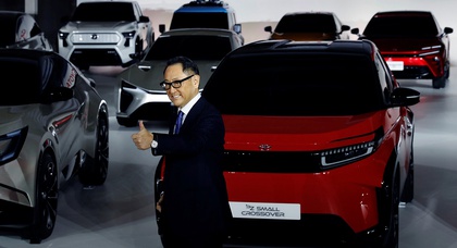 Toyota's boss did a little happy dance after the company outsold GM in the US last year