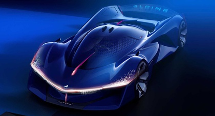 Alpine Alpenglow Concept : voiture de sport à hydrogène avec aileron arrière transparent