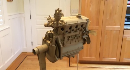 Посмотрите на точную копию двигателя BMW M10 из картона