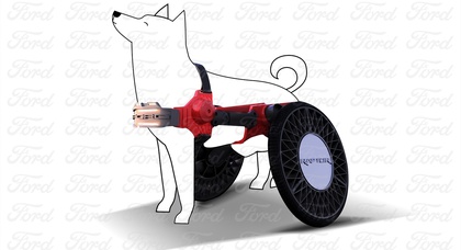 Ford of Mexico Engineers Develop Free 3D-Printable Wheelchair to Empower Dogs