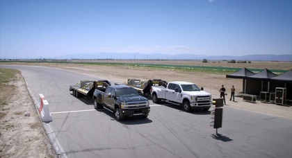 Дрэг-рейс с 4.5-тонными прицепами — Chevrolet Silverado HD против Ford Super Duty