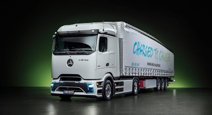 Mercedes-Benz eActros 600 long-haul electric truck debuts with 500 km range and 22-ton payload with standard trailer