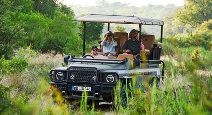 Ineos Grenadier Safari makes its debut with amphitheater seating and a canvas roof