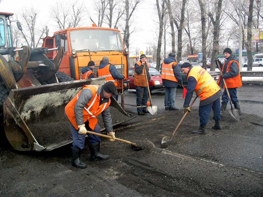 Ремонт дороги фото