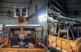 Украинские артиллеристы изготавливают миниатюрные РСЗО «Партизан» из трофейных российских РСЗО «Град»