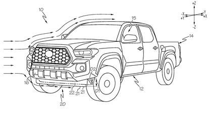 Toyota patents active aerodynamic technology that makes pickup trucks easier to service