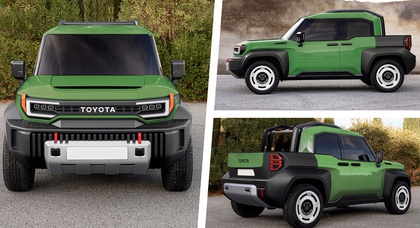 Toyota Compact Cruiser EV turned into a small and strange pickup