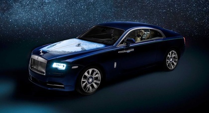 Купе Rolls-Royce Wraith украсили «космической» аэрографией