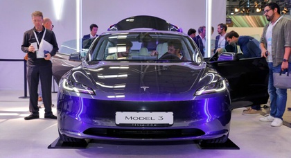 Aufgefrischtes Tesla Model 3 zeigt sich in München in neuem Gewand